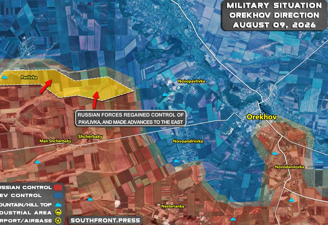 Mapa de la situación militar en Ucrania el 9 de agosto de 2026